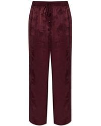 Ganni - Jacquard Wide-Leg Pants - Lyst