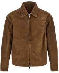 Giorgio Brato - Suede Shirt-Collar Jacket - Lyst