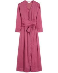 Max Mara - Ramie Canvas Midi Dress - Lyst