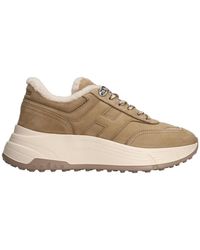 Hogan - Hi-Fi Shearling-Trim Sneakers - Lyst