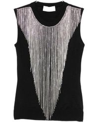 Sportmax - Round Neck Sleeveless Vest - Lyst