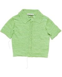 Acne Studios - Knitted Cropped Cardigan - Lyst
