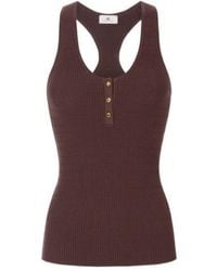Elisabetta Franchi - Micro-Braided Knit Top - Lyst