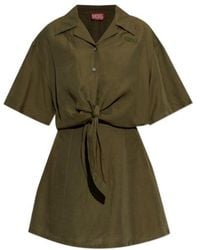 DIESEL - D Stall Tie-Front Mini Dress - Lyst