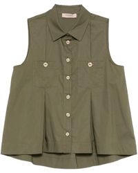 Twinset - Pleated Patch-Pocket Shirt - Lyst