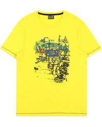 EA7 - Round Collar Logo T-Shirt - Lyst