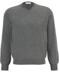 Ferragamo - Ferragamo V-Neck Knitted Jumper - Lyst