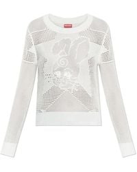 KENZO - Rabbit Motif Decorative Knit Top - Lyst