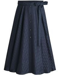 Dior - Mid-Length Skirt With Tied Belt - Lyst