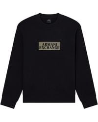 ARMANI EXCHANGE - Logo-Print Crew-Neck Sweatshirt - Lyst