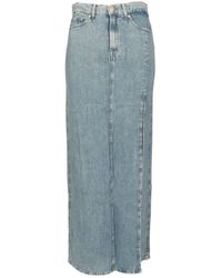 7 For All Mankind - Long Skirt With High Slit - Lyst