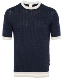 Eleventy - Cable-Knit T-Shirt - Lyst