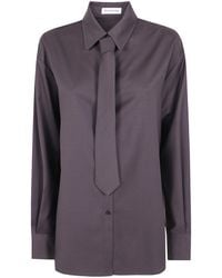 Frankie Shop - Peri Tie Neck Shirt - Lyst