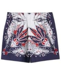Gucci - Bandana Printed Elasticated Waistband Poplin Shorts - Lyst
