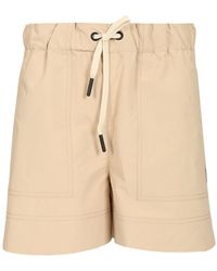 Moncler - Grenoble Logo Patch Drawstring Shorts - Lyst