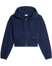 Celine - Cropped Zipped Hoodie - Lyst