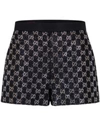 Gucci - Logo Pattern Shorts - Lyst