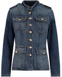 Nili Lotan - Button Long Sleeve Denim Jacket - Lyst