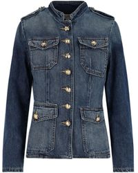 Nili Lotan - Button Long Sleeve Denim Jacket - Lyst