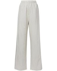 Rohe - Striped Silk And Cotton Wide-Leg Pants - Lyst