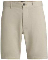 BOSS - Cotton Chino Shorts - Lyst