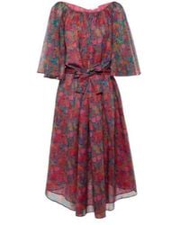 Eres - Daisy Floral Cotton Midi Dress - Lyst