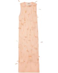 Jil Sander - Round Neck Sleeveless Maxi Dress - Lyst