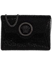 Versace - Medusa Plaque Embellished Clutch Bag - Lyst