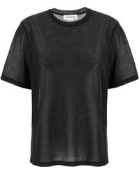 Victoria Beckham - Logo Embroidered Crewneck T-Shirt - Lyst