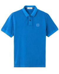 Stone Island - Compass-Patch Buttoned Polo Shirt - Lyst