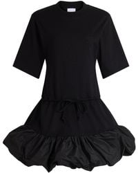 Patou - Drawstring-Waist Bubble-Hem Mini Dress - Lyst