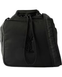 Saint Laurent - Logo Plaque Drawstring Shoulder Bag - Lyst