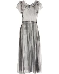 Maison Margiela - Pleated Short-Sleeve Dress - Lyst