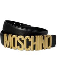 Moschino - Logo Buckle Belt - Lyst