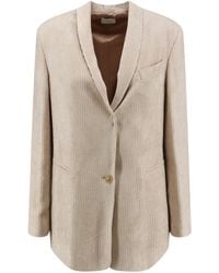 Alysi - Single-Breasted Shawl-Lapel Blazer - Lyst