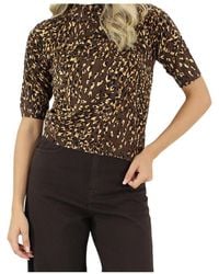 Twinset - Printed Knit Short Sleeved Top - Lyst