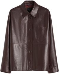 Weekend by Maxmara - Nappa Leather Shirt Jacket - Lyst