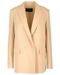 Fabiana Filippi - Double-Breasted Tailored Blend Blazer - Lyst