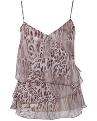 Blugirl Blumarine - Tiered Chiffon Animal-Print Top - Lyst