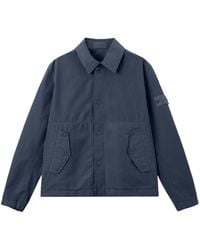 Stone Island - Logo Patch Buttoned Jacket - Lyst