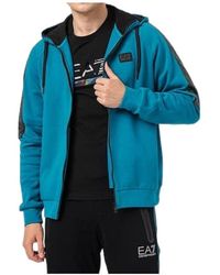 EA7 - Logo Zipper Sweater - Lyst