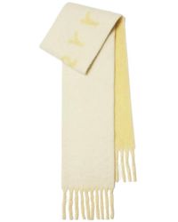 Burberry - Logo-Intarsia Reversible Fringed Scarf - Lyst