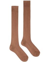 Max Mara - Ribbed Silk Socks - Lyst