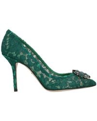 Dolce & Gabbana - Taormina Lace Embellished Pumps - Lyst