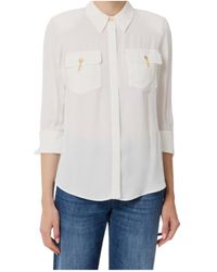 Elisabetta Franchi - Pocket-Detail Three-Quarter Sleeve Shirt - Lyst