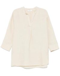 Fabiana Filippi - Chain-Link Detailed V-Neck Blouse - Lyst