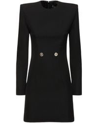 Versace - Virgin Wool Mini Dress - Lyst