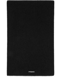 Pinko - Logo Patch Knitted Scarf - Lyst