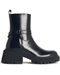Jimmy Choo - 'Conny Flat' Leather Ankle Boots - Lyst