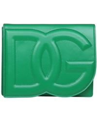 Dolce & Gabbana - Logo Embossed Foldover Top Crossbody Bag - Lyst